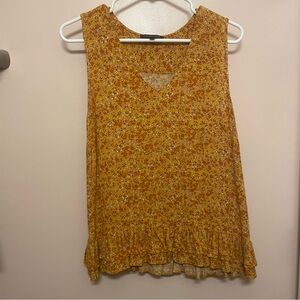 Rachel Zoe Mustard Floral Tank Top